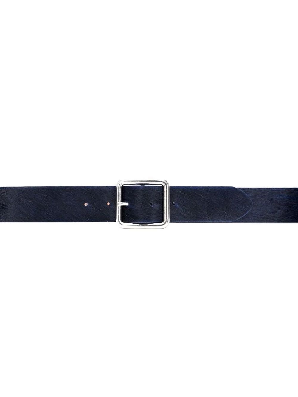 Street Ahead Suede Belt with Buckle - Midnight Blue, Small